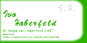 ivo haberfeld business card